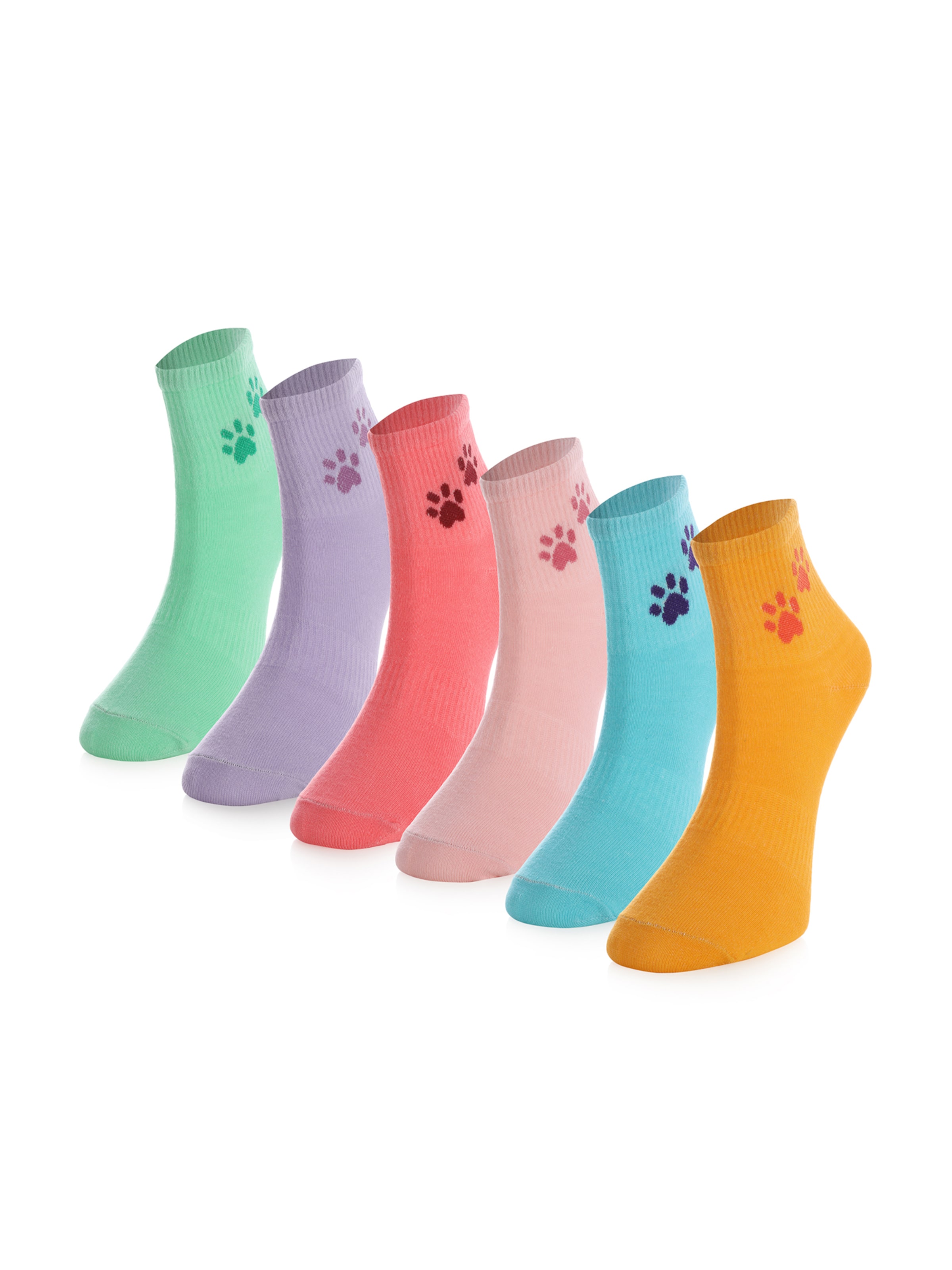 Crea Socks Ankelsockor 'Pfote Sneaker' i blandade färger: framsida