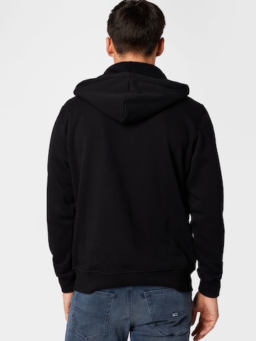 ALPHA INDUSTRIES Zip-Up Hoodie in Black