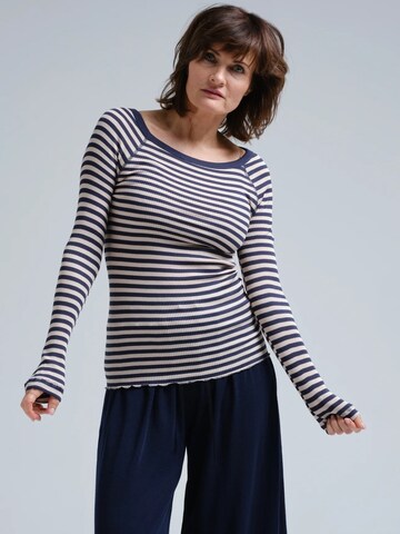 Pull-over 'Silky' Seamless Basic en bleu : devant