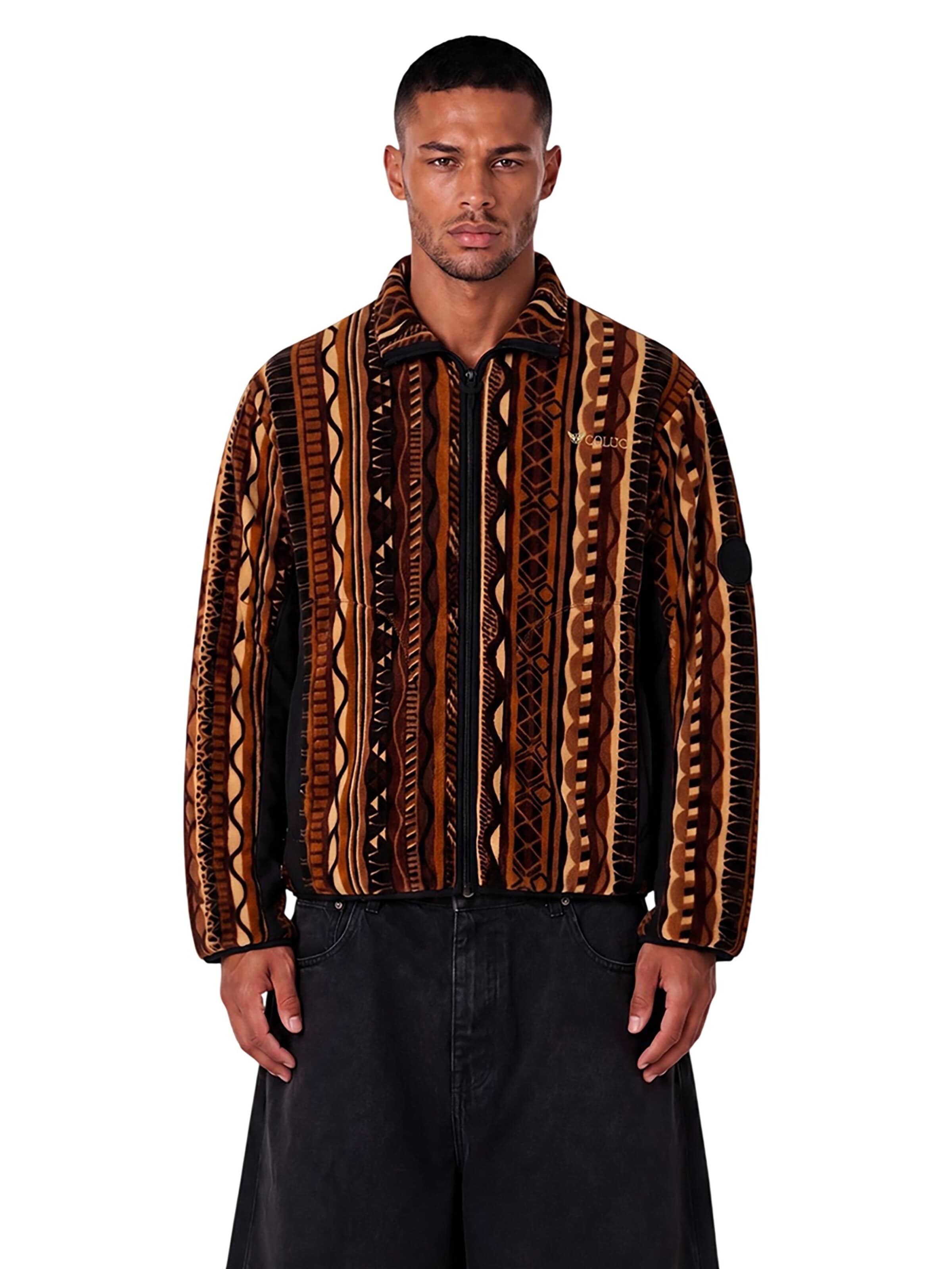 Colucci Fleece Jacket 'Signature' in Brown