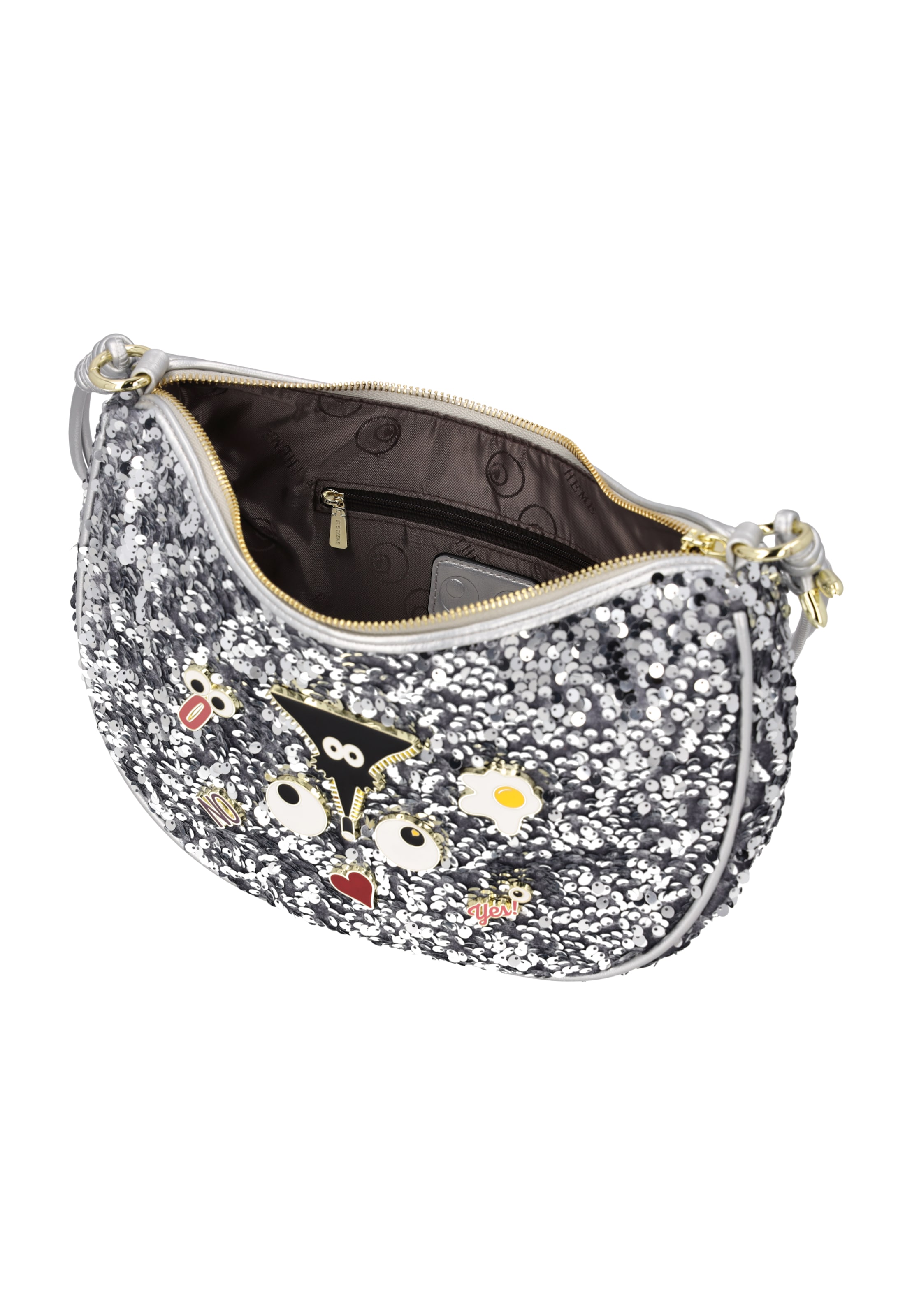 MYMO - Bolso de hombro 'Pop Eyetheme' en plata