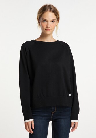DreiMaster Maritim Sweater in Black: front