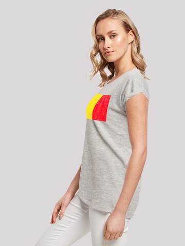 F4NT4STIC Shirt 'Belgium Belgien Flagge' in Grijs