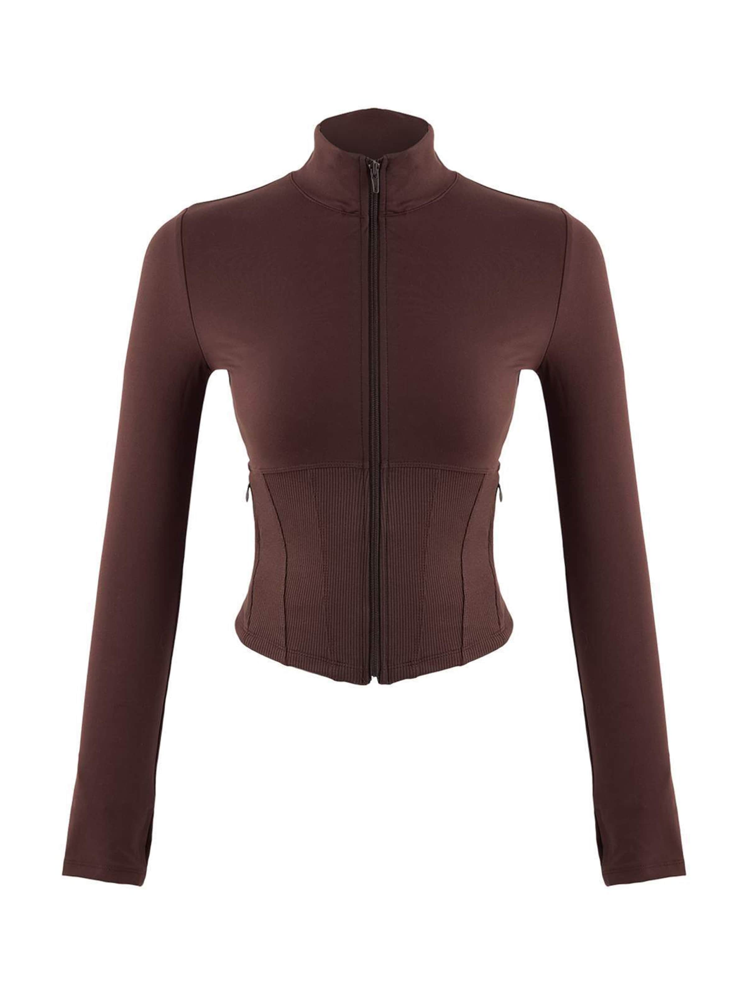 TrendyolSportski gornji dio trenirke - smeđa boja: prednji dio