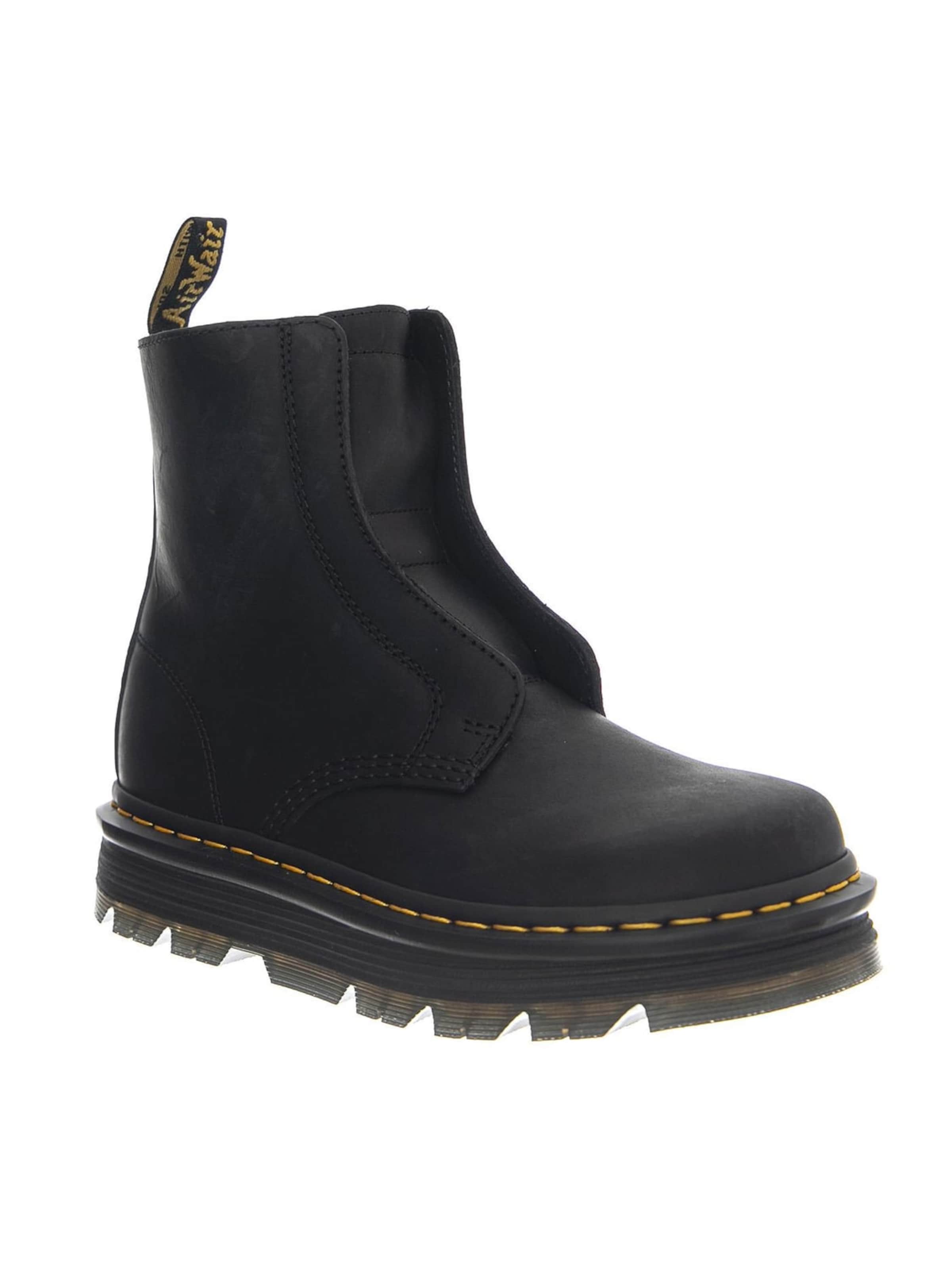 Dr. Martens Boot 'Zebzag Laceless Black' in Black: front