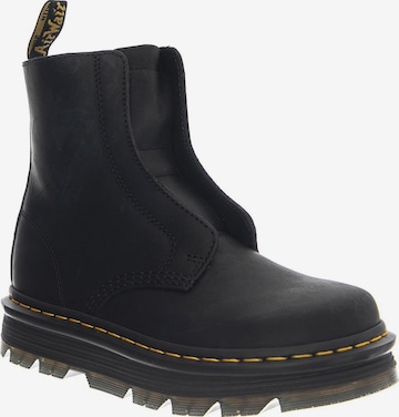 Bottes 'Zebzag Laceless Black' Dr. Martens en noir : devant