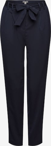 ESPRIT Tapered Pleat-Front Pants in Blue: front