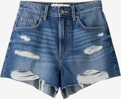 Jeans Bershka pe albastru denim, Vizualizare produs