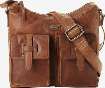 Spikes & Sparrow - Bolso de hombro en marrón: frente