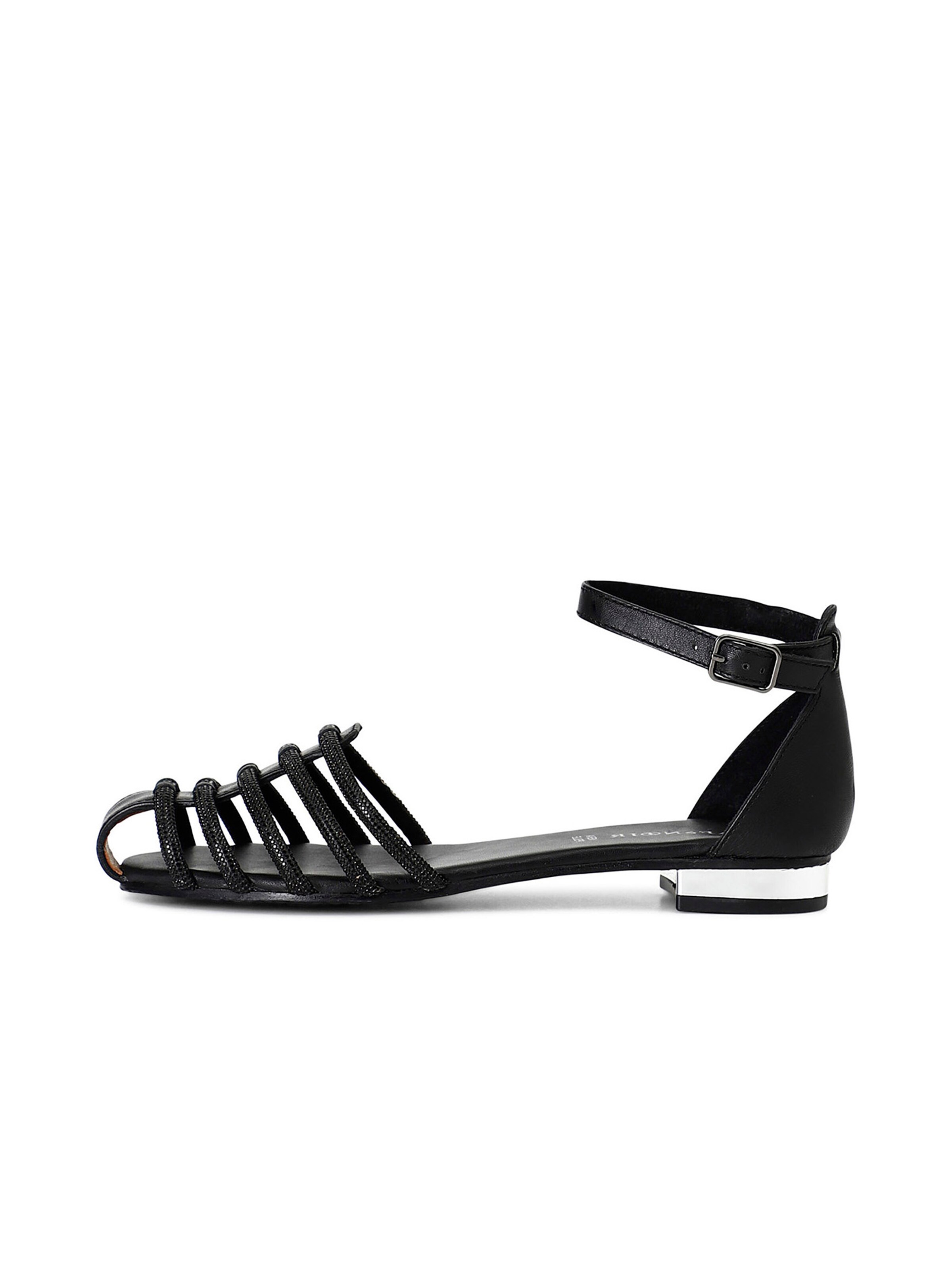 CAFè NOIR Ballerina in Zwart: voorkant