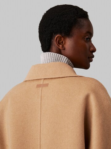 Calvin Klein Between-Seasons Coat in Beige