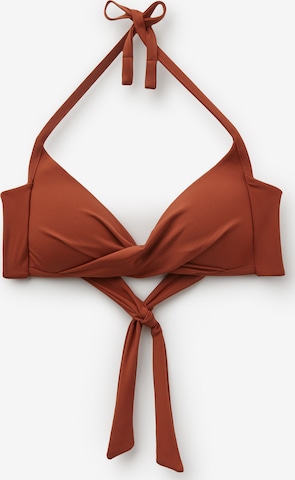 CALZEDONIA Bikini Top 'Premium Fit' in Brown: front