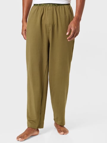 Calvin Klein Underwear سروال البيجاما بلون أخضر: الأمام