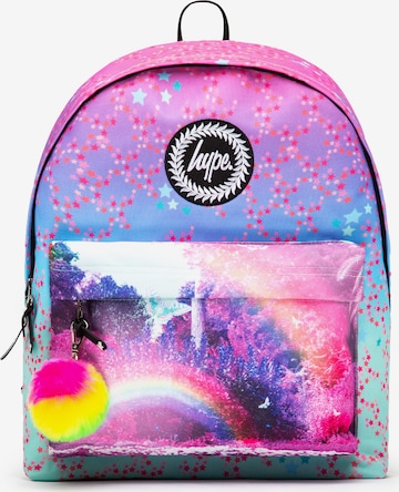 hype Backpack 'Gradient Rainbow' in Purple: front