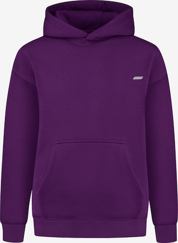 Smilodox Zip-Up Hoodie in Purple: front