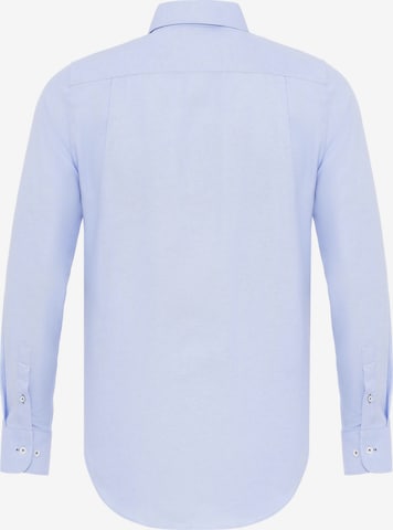 DENIM CULTURE Regular Fit Skjorte 'EDIZ' i blå