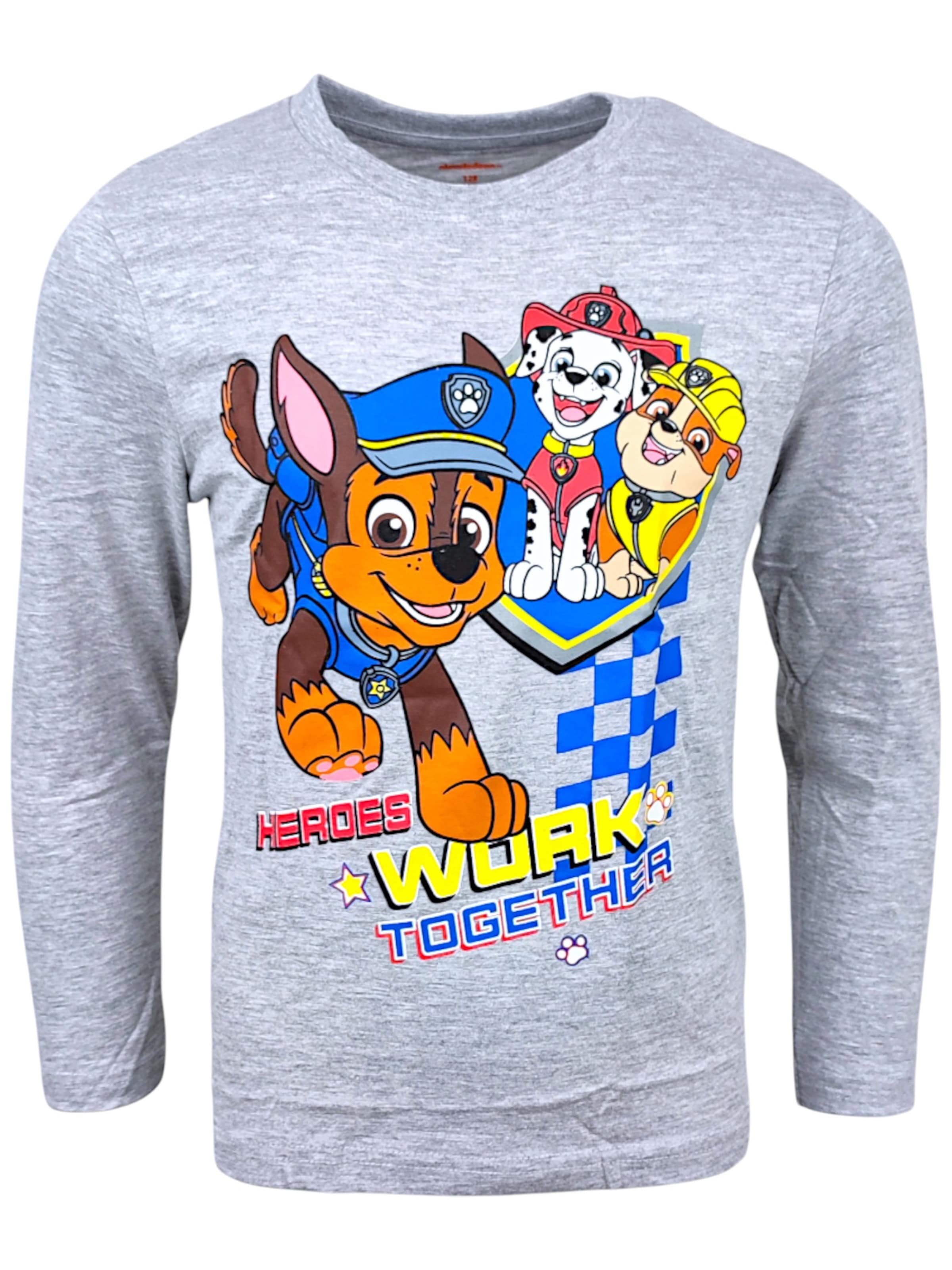 Paw Patrol Shirt 'PAW Patrol'‌‌‌‌ in Grau: Vorderseite