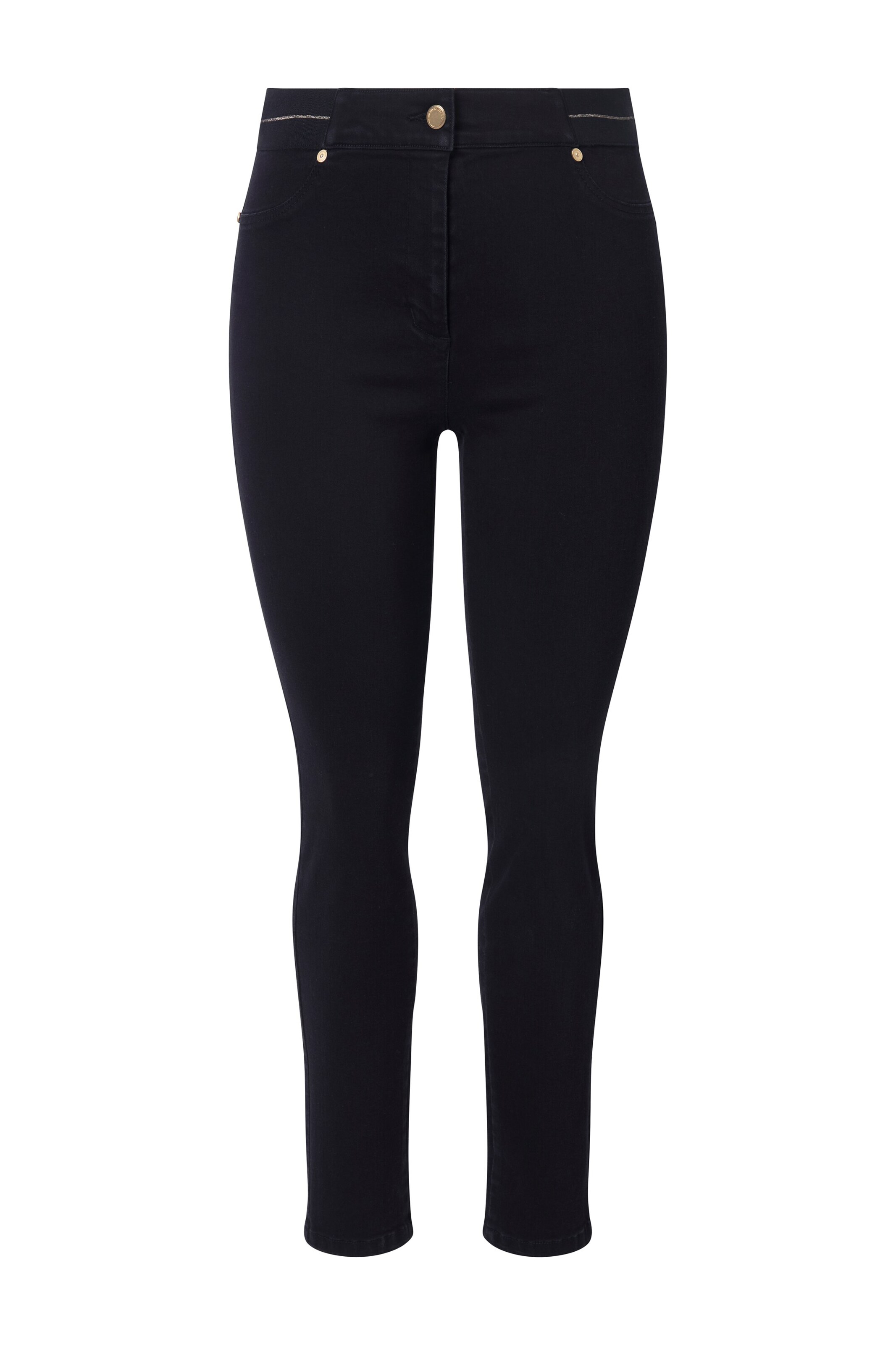 Ulla Popken Skinny Jeggings in Zwart: voorkant