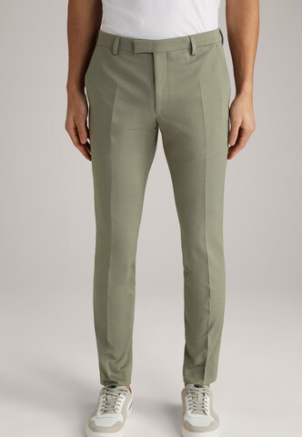 JOOP! Slim fit Pleated Pants 'Gun-J6' in Green: front