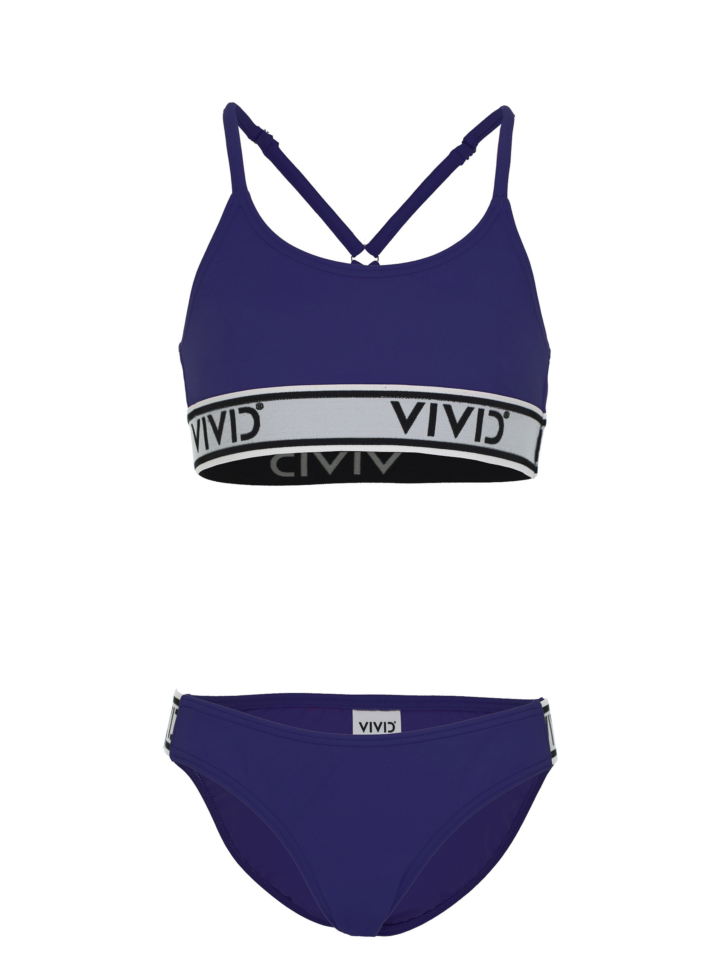 VIVID Бюстие Бански тип бикини в синьо: отпред