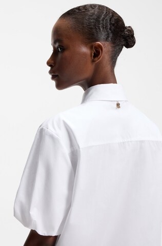 HUGO Blouse ' Evergreen ' in White