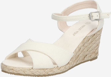 ABOUT YOU Sandalen met riem 'Sophia' in Wit: voorkant