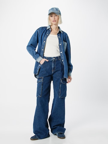 Wide leg Jeans cargo 'Karlie' di LTB in blu