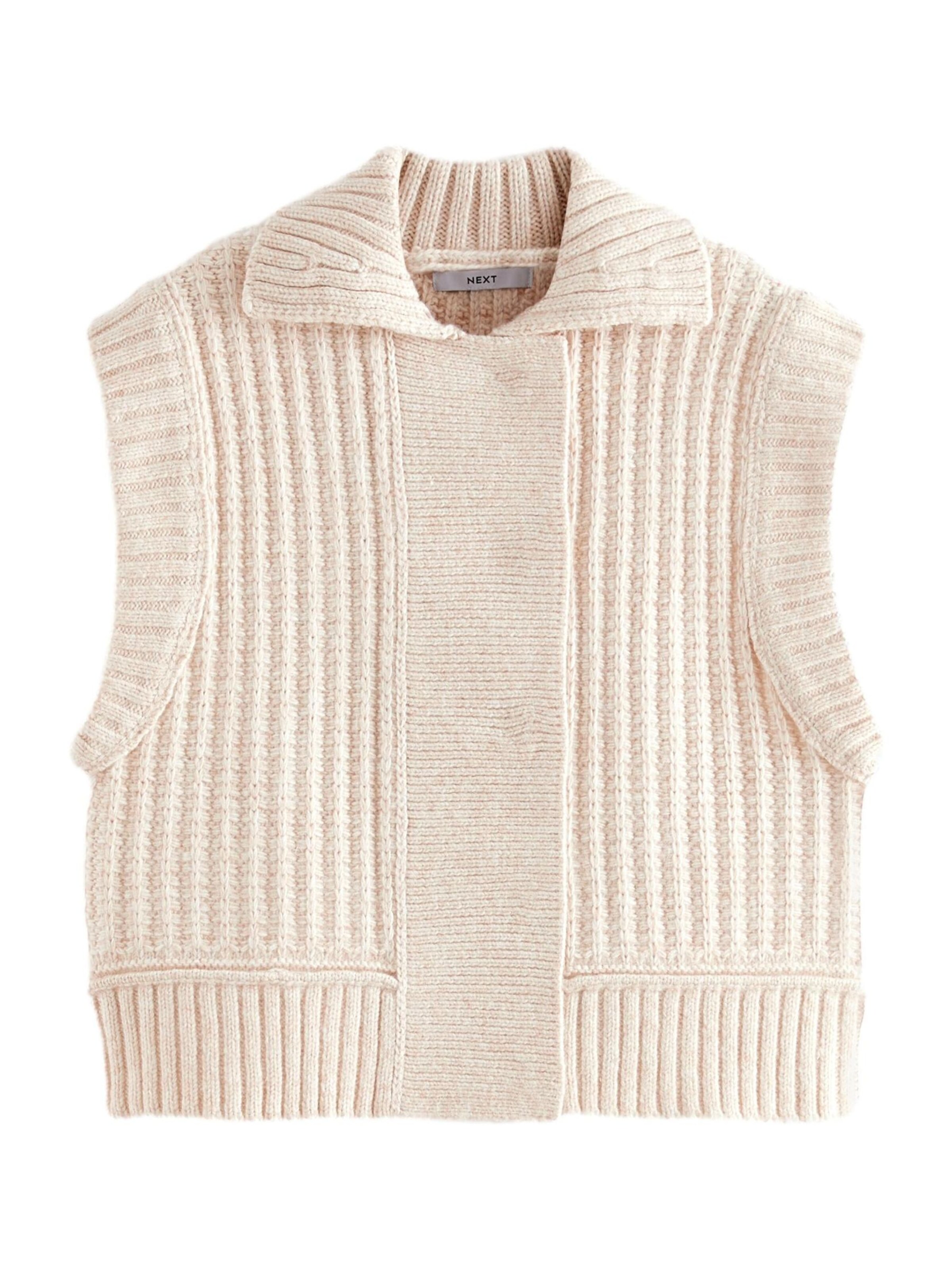 Next Knitted vest in Beige: front