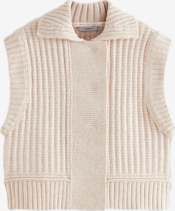 NextKardigan bez rukava - bež boja: prednji dio