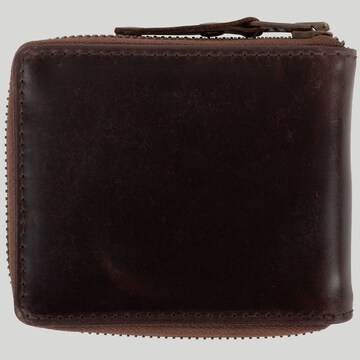 Buckle & Seam Portemonnaie 'Grind' in Braun