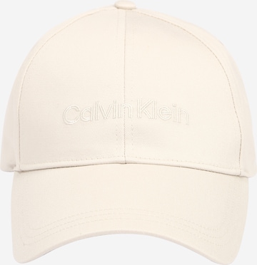 Calvin Klein Cap in Beige: front