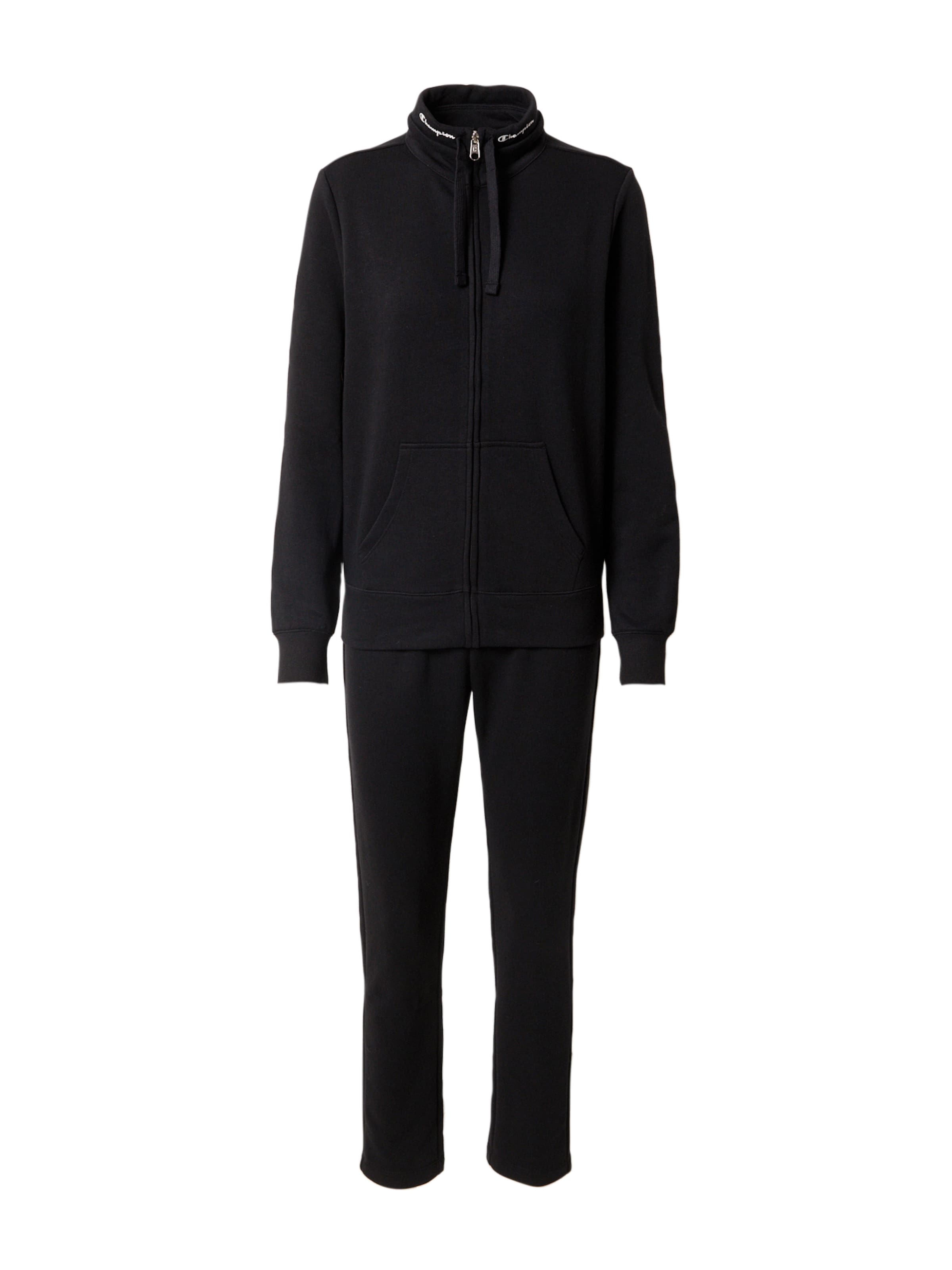 Champion Authentic Athletic Apparel Jogginganzug in Schwarz: Vorderseite