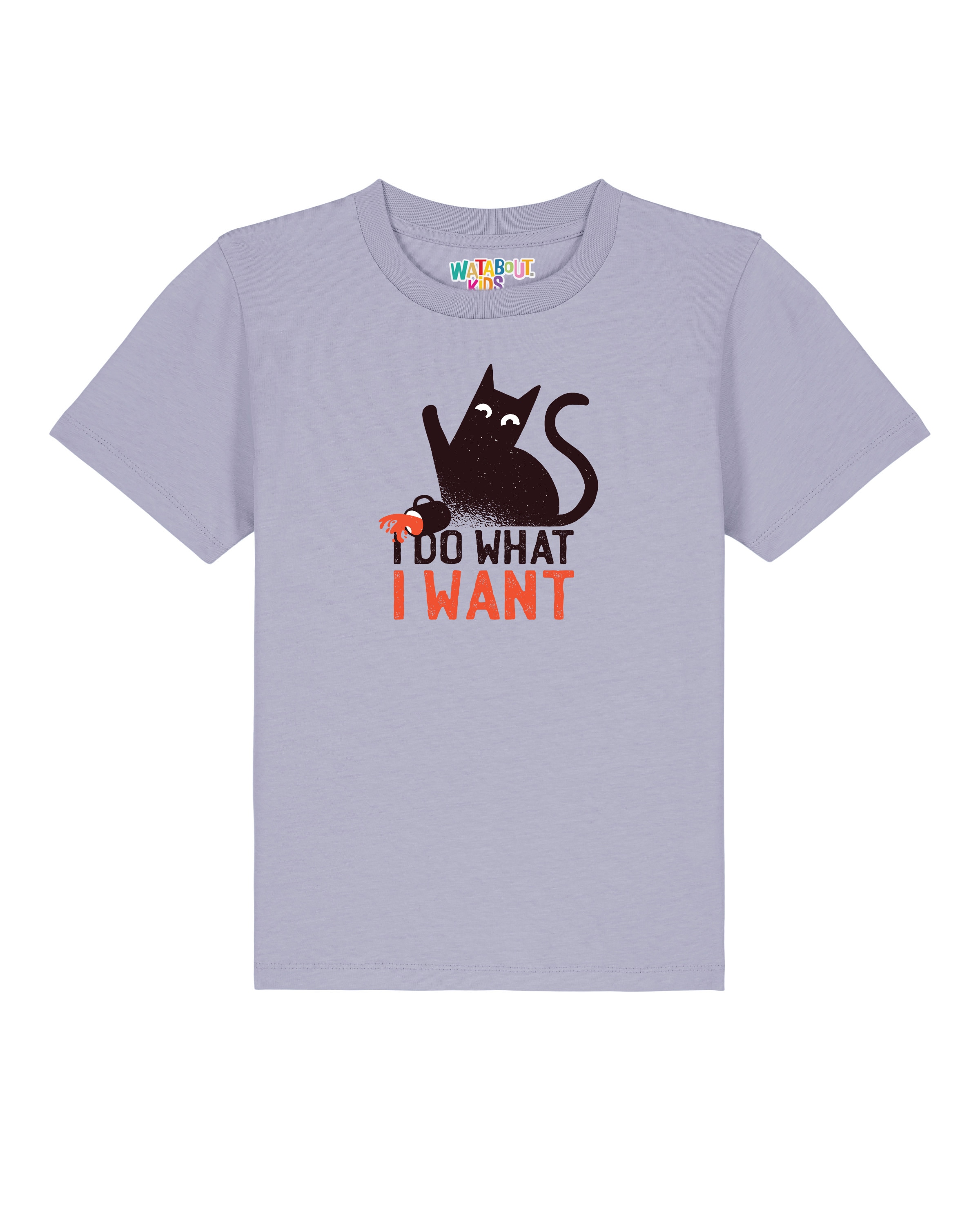 T-Shirt 'Cat' watabout.kids en violet : devant