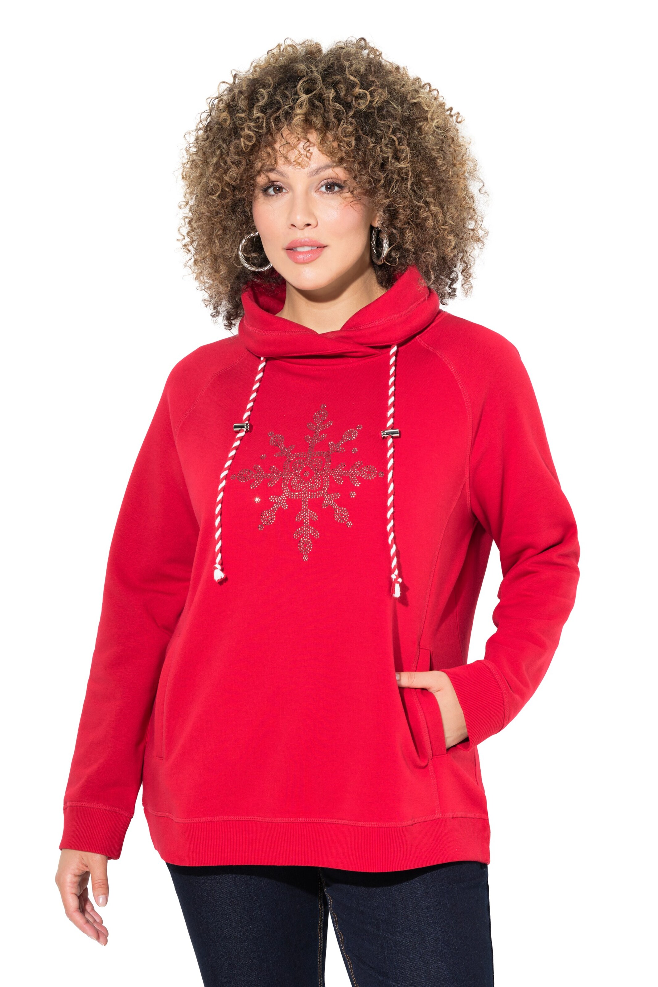 Ulla Popken Sweatshirt in Red: front