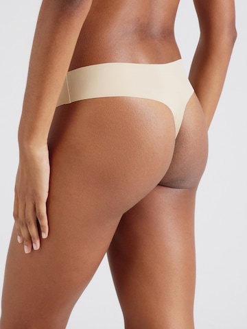 PIECES Thong 'NAMEE' in Beige