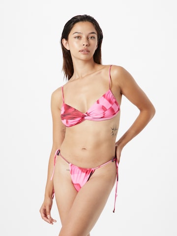 Misspap T-shirt Bikini in Roze: voorkant