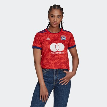 Maillot 'Olympique Lyon 21/22' ADIDAS SPORTSWEAR en rouge : devant