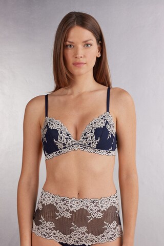 INTIMISSIMI Triangle Bra 'Pretty Flowers' in Blue: front