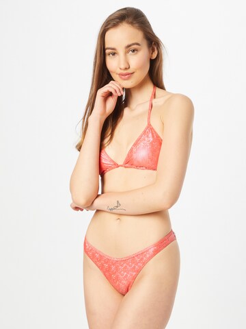 Calvin Klein Swimwear Triangle Bikini top in Orange