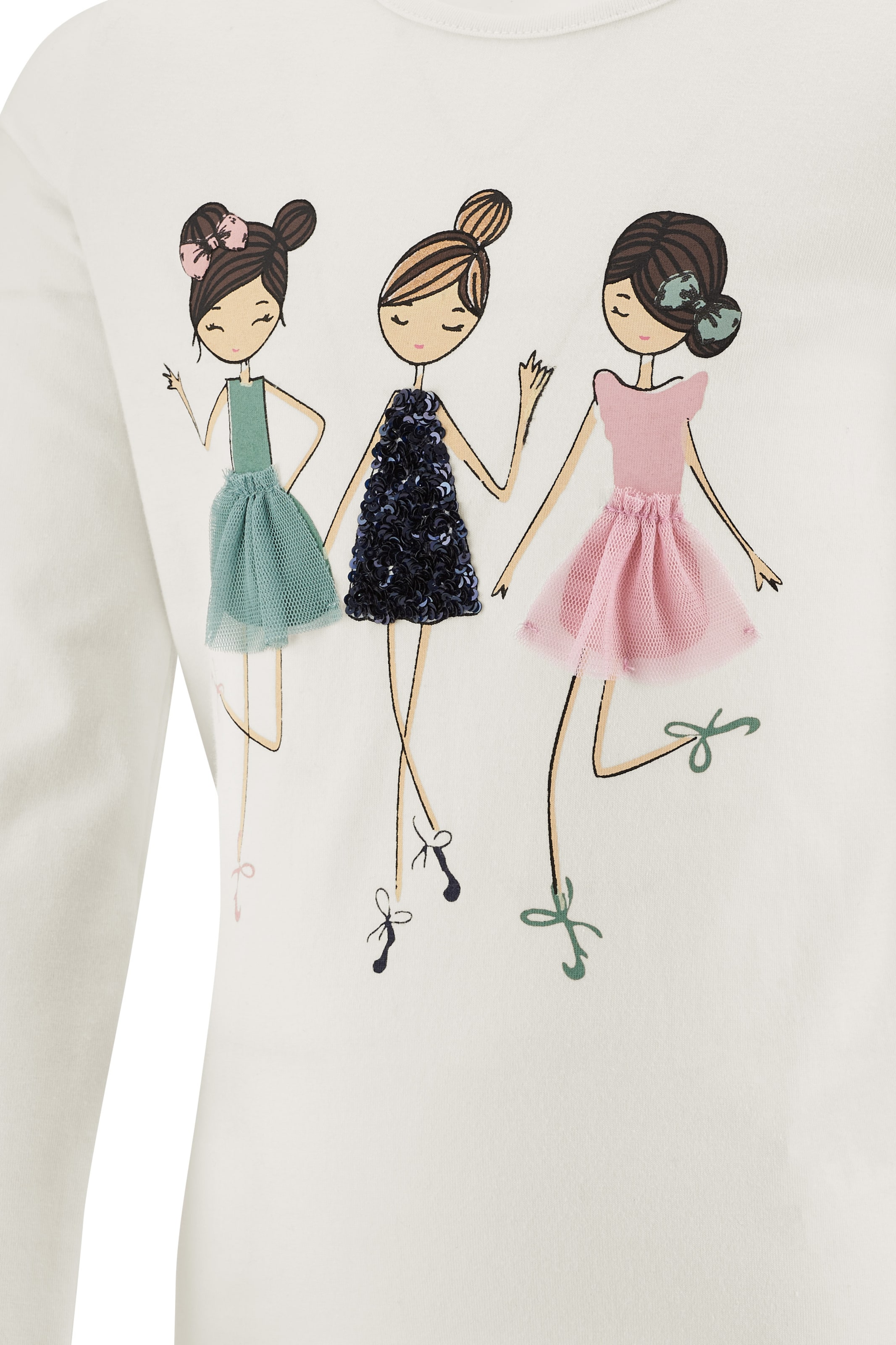 happy girls - Camiseta en blanco