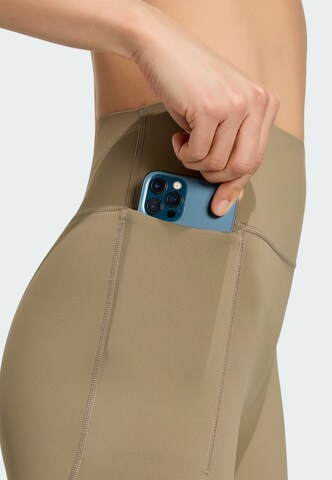 ADIDAS PERFORMANCE Skinny Spodnie sportowe 'Optime Workout' w kolorze zielony