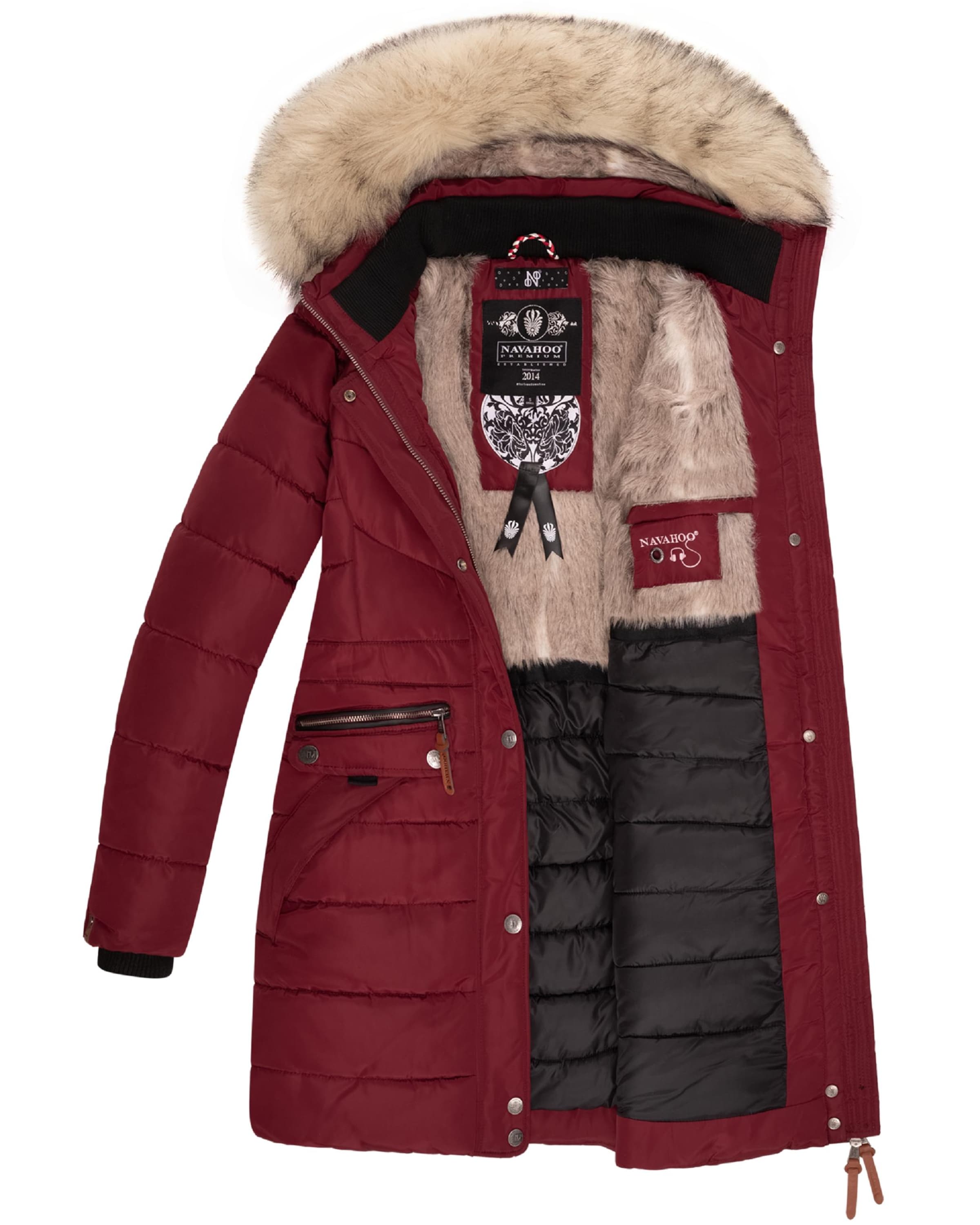 Manteau d’hiver 'Paula' NAVAHOO en rouge