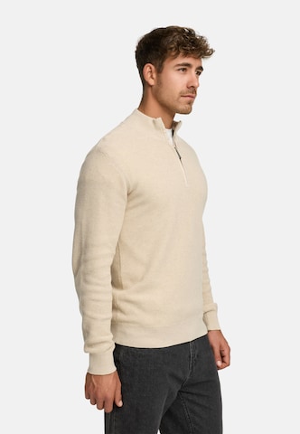 INDICODE JEANS Sweater ' Bull ' in Beige