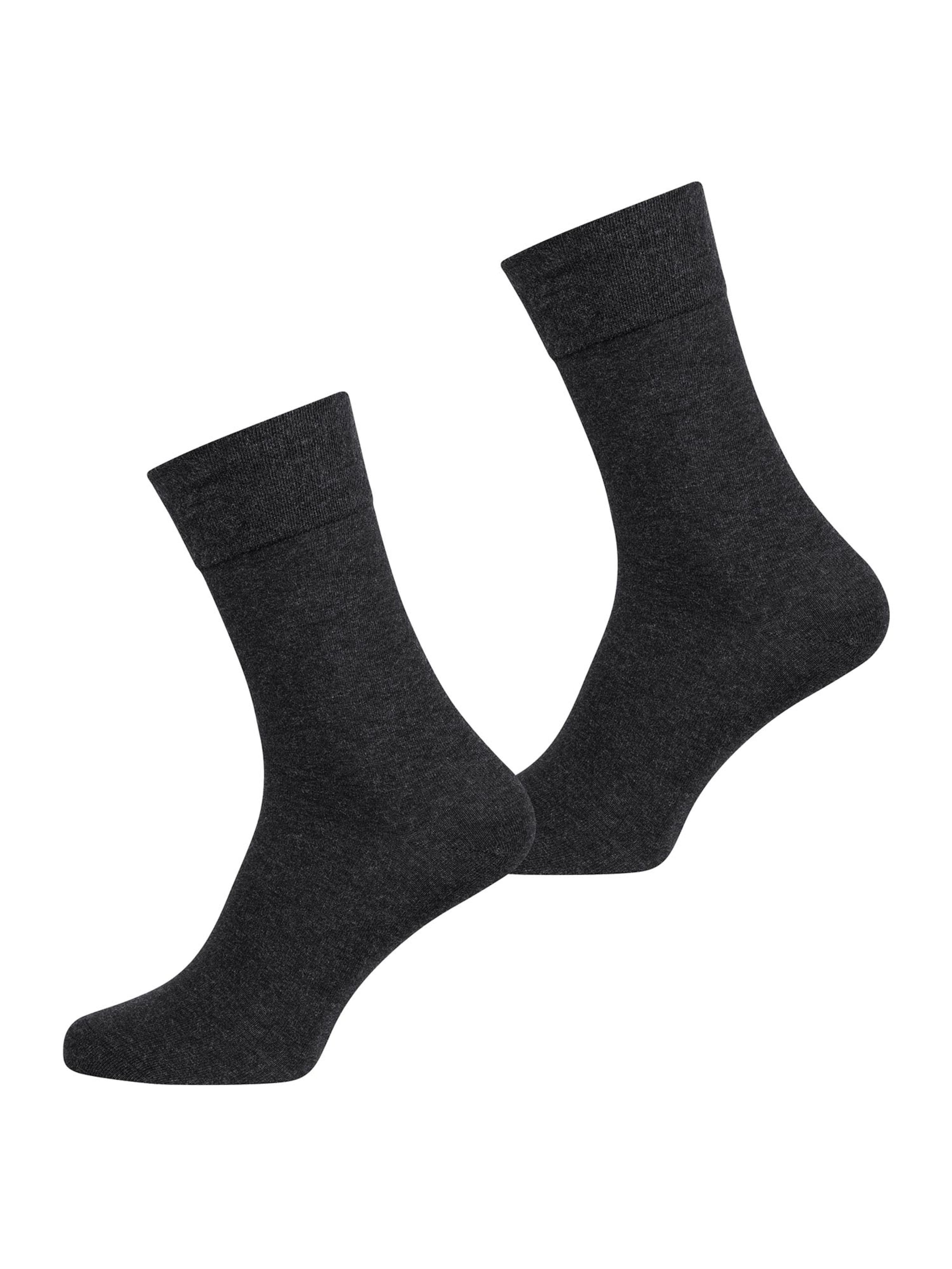 Nur Die Socken ' Komfortbund ' in Grau: Vorderseite