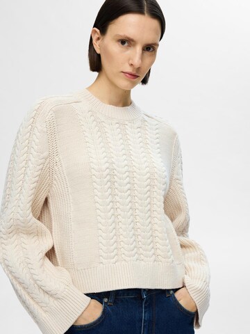 SELECTED Sweater 'Birte' in Beige