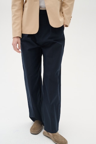InWear Wide leg Bandplooibroek 'Malaia' in Blauw: voorkant