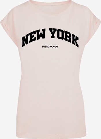 Maglietta 'New York' di Merchcode in rosa: frontale