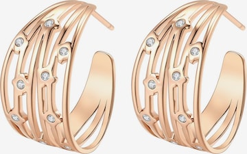 Hey Happiness - Pendientes 'Multi Band Crystal Hoop' en oro: frente