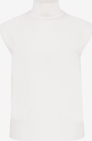 DreiMaster Klassik Плетен елек в бяло: отпред