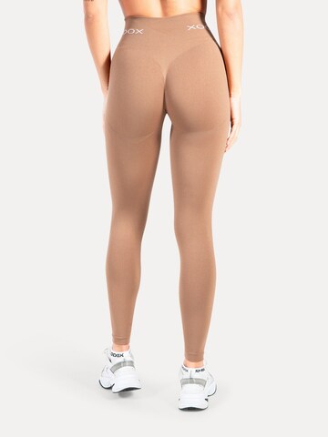 Smilodox Skinny Scrunch Leggings Azura Highwaist in Beige